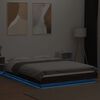 vidaXL Cadre de lit avec lumières LED sans matelas 135x190 cm