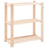 vidaXL &Eacute;tag&egrave;re de stockage 3 niveaux 80x38x90 cm Pin solide 150 kg