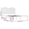 vidaXL Cadre de lit Bois de pin massif 140x200 cm