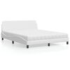 vidaXL Lit avec matelas Dover blanc 160x200 cm similicuir