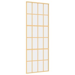 vidaXL Porte coulissante dor&eacute; 76x205 cm verre ESG clair et aluminium