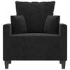 vidaXL Fauteuil Noir 60 cm Velours