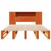 vidaXL Lit biblioth&egrave;que sans matelas cire marron 140x190cm bois massif
