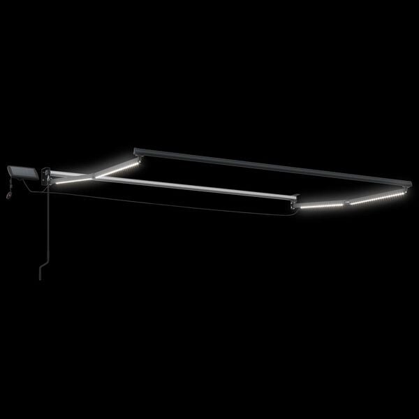 vidaXL Store r&eacute;tractable manuel avec LEDs Bleu et Blanc 2,5 x 2 m