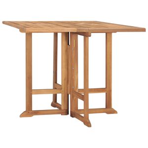 vidaXL Table &agrave; d&icirc;ner pliable de jardin &Oslash;90x75 cm Bois de teck solide
