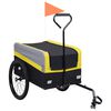 vidaXL Remorque de vélo pour chiens XXL 2 en 1 chariot Jaune gris noir