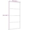 vidaXL Porte coulissante Verre ESG d&eacute;poli et aluminium 90x205 cm Blanc
