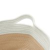vidaXL Panier de rangement beige et blanc Ø40x25 cm coton
