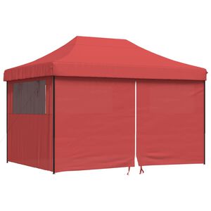 vidaXL Tente de r&eacute;ception pliable escamotable avec 4 parois lat&eacute;rales