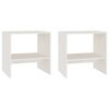 vidaXL Tables de chevet 2 pcs Blanc 40x30,5x40 cm Bois de pin massif
