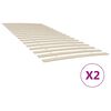 vidaXL Lattes de rechange pour sommier avec 34 lattes, 2 pi&egrave;ces, 100 x 200 cm