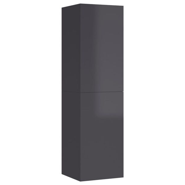 vidaXL Meubles TV 2 pcs Gris brillant 30,5x30x110 cm Bois d&rsquo;ing&eacute;nierie