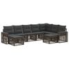 vidaXL Ensemble de canap&eacute; de jardin 9 pcs Gris et Gris fonc&eacute; polyrotin