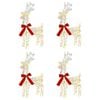 vidaXL Renne de No&euml;l 4 pc 160 LED Blanc chaud 33 x 12 x 55 cm