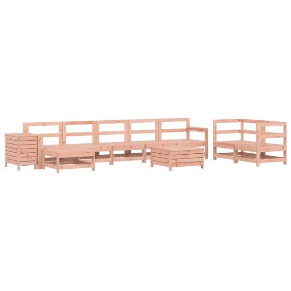 vidaXL Salon de jardin 10 pcs bois massif sapin de douglas