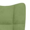 vidaXL Chaise &agrave; bascule avec repose-pied Vert clair Velours