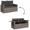 vidaXL Salon de jardin 8 pcs avec coussins gris r&eacute;sine tress&eacute;e