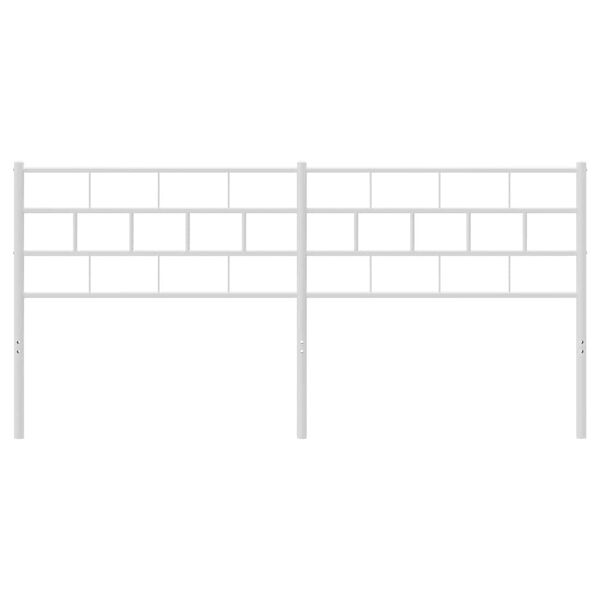 vidaXL T&ecirc;te de lit de remplacement m&eacute;tal blanc 180 cm