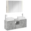 vidaXL Ensemble d'armoire de salle de bain 4 pc Gris b&eacute;ton