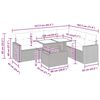 vidaXL Salon de jardin avec coussins 7 pcs gris clair r&eacute;sine tress&eacute;e