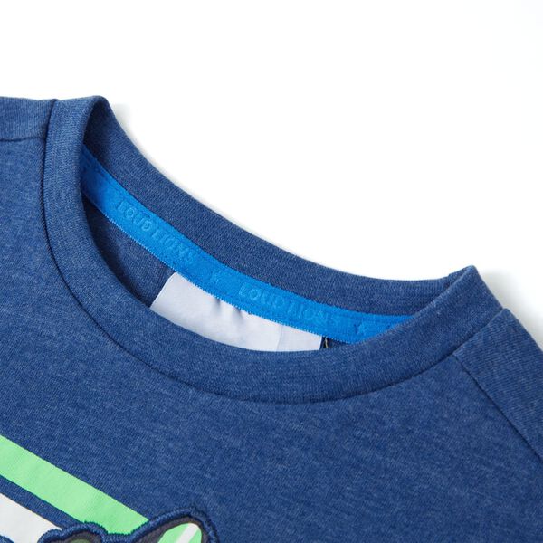 T-shirt pour enfants mélange de bleu foncé 140