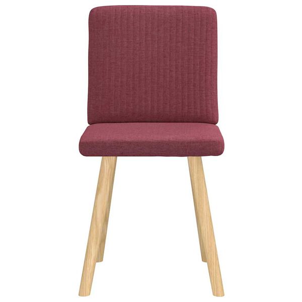 vidaXL Chaises à manger lot de 2 rouge bordeaux tissu