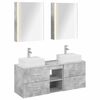 vidaXL Ensemble de mobilier de salle de bain 5 pcs Gris b&eacute;ton