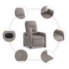 vidaXL Fauteuil inclinable &eacute;lectrique Taupe Tissu