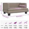 vidaXL Lit pour chien cappuccino 60x40x30 cm similicuir