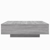 vidaXL Table basse avec lumi&egrave;res LED sonoma gris 100x100x31 cm