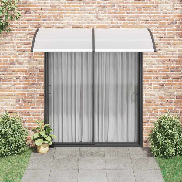 vidaXL Auvent de porte Noir 200 x 100 cm PC