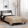 vidaXL Duvet d'&eacute;t&eacute; simple Noir et Taupe 220 x 135 cm Microfibre