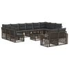vidaXL Ensemble de canap&eacute; de jardin 13 pcs Gris et Gris fonc&eacute;