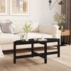 vidaXL Table basse Noir 118x63x45 cm Bois massif de pin