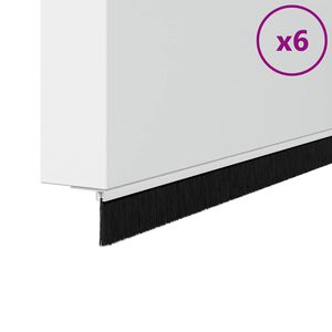 vidaXL Brosses d'&eacute;tanch&eacute;it&eacute; pour porte &agrave; visser 6 pc Blanc 100 cm