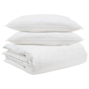 vidaXL Ensemble de Duvet avec oreiller 3 pc Blanc Plume de canard