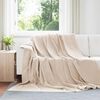 vidaXL Couvertures &agrave; jeter 6 pcs Beige 240 x 270 cm Toison