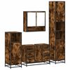 vidaXL Ensemble meubles salle de bain 4 pcs ch&ecirc;ne fum&eacute; bois ing&eacute;nierie