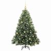 vidaXL Sapin de No&euml;l artificiel avec 150 LED Vert 150 cm PE et PVC