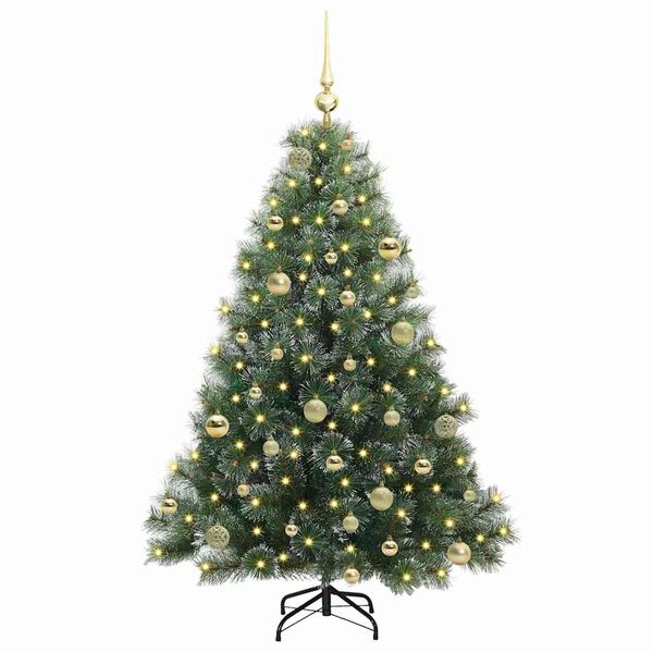 vidaXL Sapin de No&euml;l artificiel avec 150 LED Vert 150 cm PE et PVC