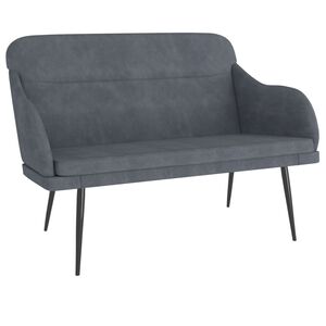 vidaXL Banc Gris fonc&eacute; 110x76x80 cm Velours