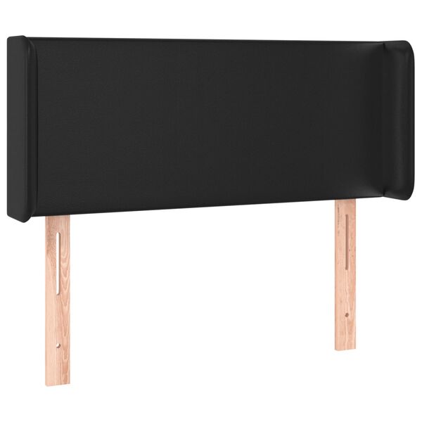 vidaXL T&ecirc;te de lit avec oreilles Noir 83x16x78/88 cm Similicuir