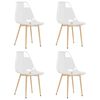 vidaXL Chaises &agrave; manger lot de 4 Transparent PET