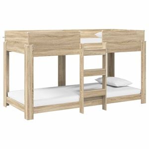 vidaXL Lit Superpos&eacute; pour Enfants Ch&ecirc;ne Sonoma 80 x 200 cm