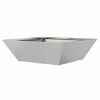 vidaXL Cache-pot de jardin Argent 50 x 50 x 15 cm Acier inoxydable