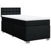 vidaXL Sommier &agrave; lattes de lit et matelas Noir 80x200 cm Tissu