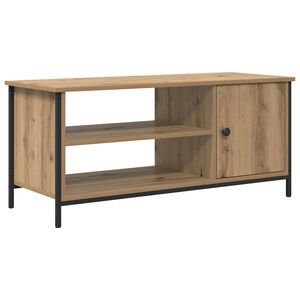 vidaXL Meuble TV 100 x 40 x 45 cm Ch&ecirc;ne artisanal Bois d'ing&eacute;nierie
