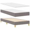 vidaXL Lit &agrave; ressorts avec matelas Taupe 190 x 90 cm Polyester