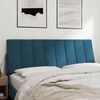 vidaXL Coussin de t&ecirc;te de lit Hanko bleu 140 cm velours
