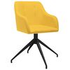 vidaXL Chaises pivotantes &agrave; manger lot de 6 jaune tissu